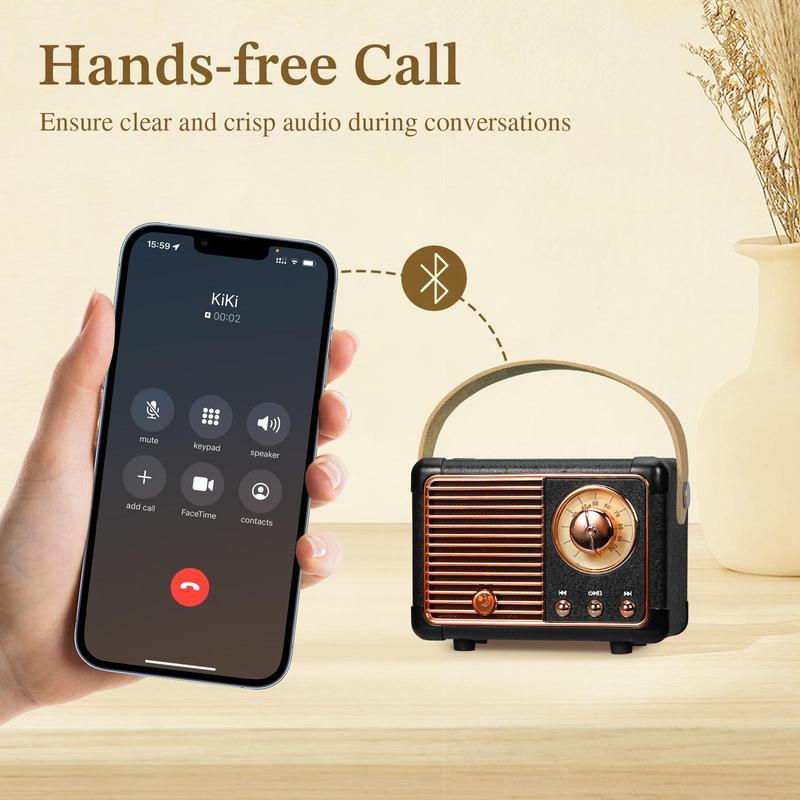 PRUNUS J-999 Retro Bluetooth Speaker Mini Portable USB TF Cassette Classic Style Creative Gift for Outdoor Use and Audio Enjoyment  Vintage