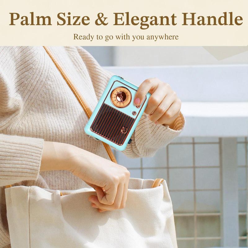 PRUNUS J-999 Retro Bluetooth Speaker Mini Portable USB TF Cassette Classic Style Creative Gift for Outdoor Use and Audio Enjoyment  Vintage