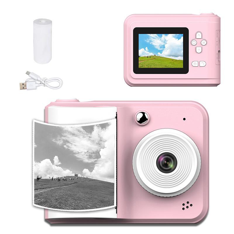 Instant Printing Camera, 2.4 Inch Large Screen Multifunctional APP Control Camera with Instant Printing, Fun Editing for Boys & Girls