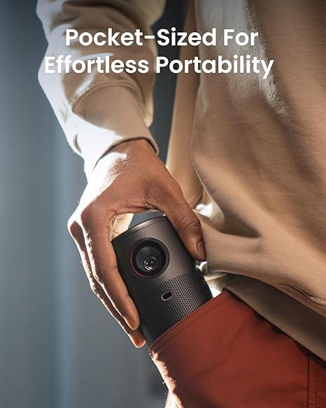 NEBULA Capsule Air Google TV Projector, Officially Licensed Netflix, 720p Smart Mini Projector with Wi-Fi, 2 Hours of Playtime, 100-Inch Display, Dolby Digital, Ultra Portable for Any Space