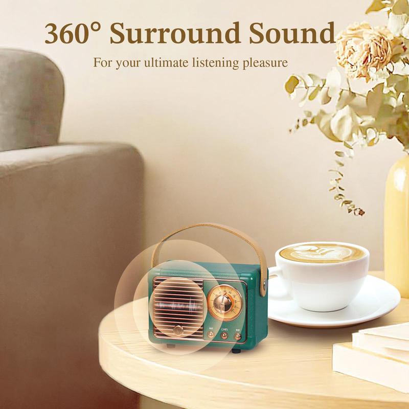 PRUNUS J-999 Retro Bluetooth Speaker Mini Portable USB TF Cassette Classic Style Creative Gift for Outdoor Use and Audio Enjoyment  Vintage