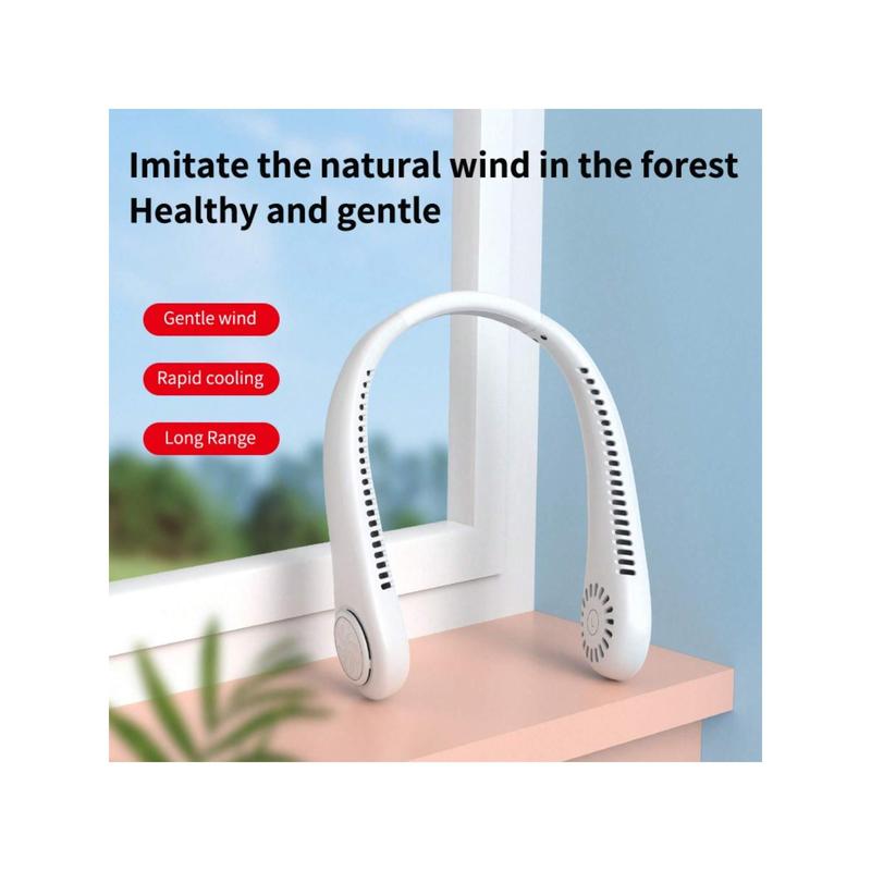 Hanging Neck Fan Usb Portable 3-Speed Adjustable With Digital Display Mini Portable Small Lazy Man Hanging Neck Neck Leafless Rechargeable 360° Adjustable Refrigeration Air Conditioning Outdoor Student Quiet Large Wind Fan Cooling Device