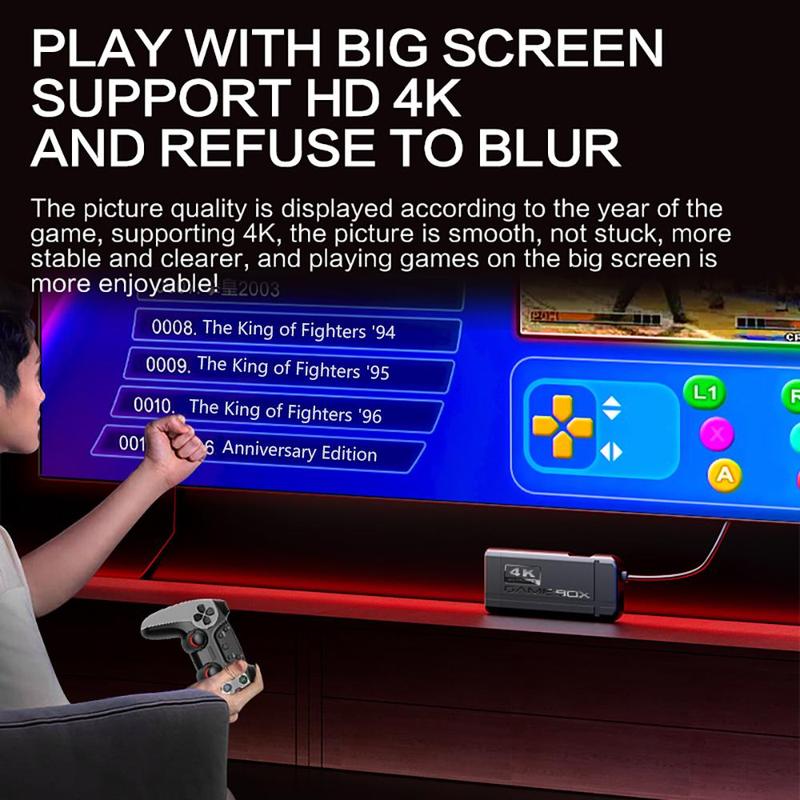 K9 Home TV Game Console, Wireless 2.4G Two Player Battle Simulator, 64G 15000 Game Console, Handheld Game Console, HDMI TV Game Console, Family Day Games, Halloween Gifts, Christmas Gifts, Holiday Gifts