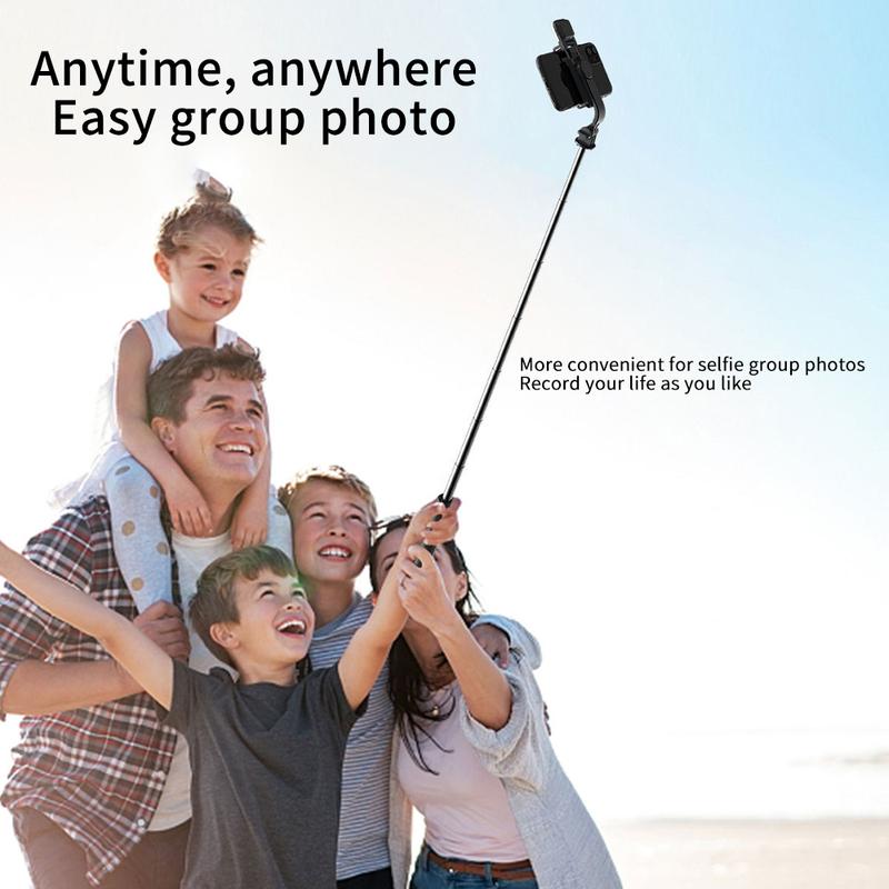 Selfie Stick with Fill Light, 40'' in Length Extendable Phone Tripod Stand with Remote Shutter Compatible with Gopro, iPhone Samsung Sony Google