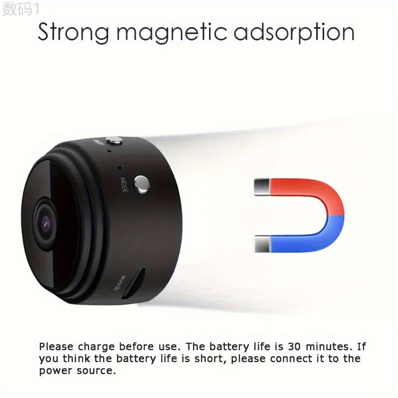 Wireless Security Camera with Night Vision, Self-Adhesive, Touch Control, Rechargeable Lithium Battery, Portable Surveillance Camera for Home Security Waterproof