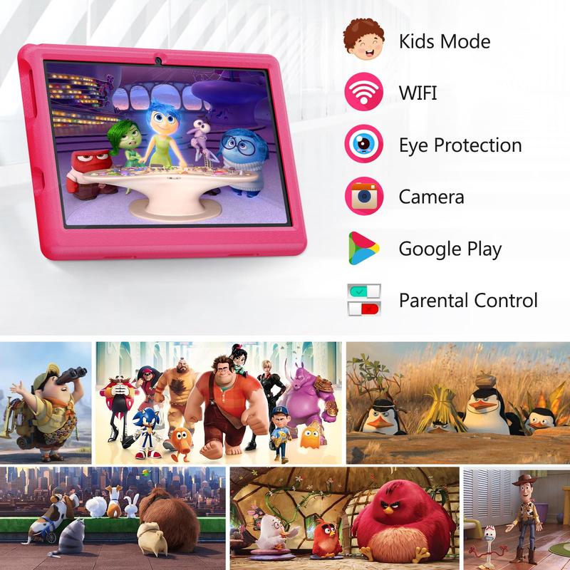 Aeezo 8 inch-10 Inch Tablets, IPS HD Display, Android 12 Tablet PC, 2GB RAM, 32GB Storage, WiFi,Dual Camera, Games, Parental Control, Kidoz Installed, with Tablet Case