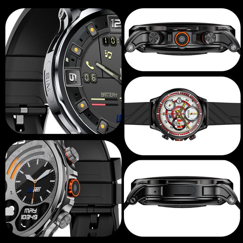 LOKMAT Smart Watch, Fashionable Digital Watch, Multifunctional Sports Watch with Voice Recording, Camera, GPS, Music Player, Phone Call Function
