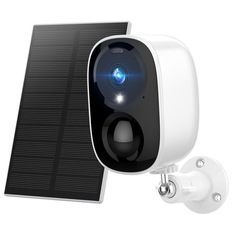 Solar Security Cameras Outdoor, 2K Battery Powered WiFi Bluetooth Surveillance Wireless Outdoor Cameras for Home Security System, Night Vision, Motion Detection, 2-Way-Talk, IP65 Weatherproof Monitoring cctvcamera camara wifi