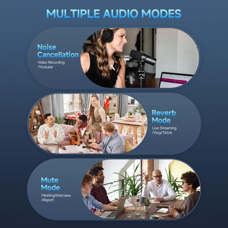 2 pieces Wireless Lavalier Microphones for Recording, Live Streaming,Vlog, Audio Smartphone Audio Smartphone