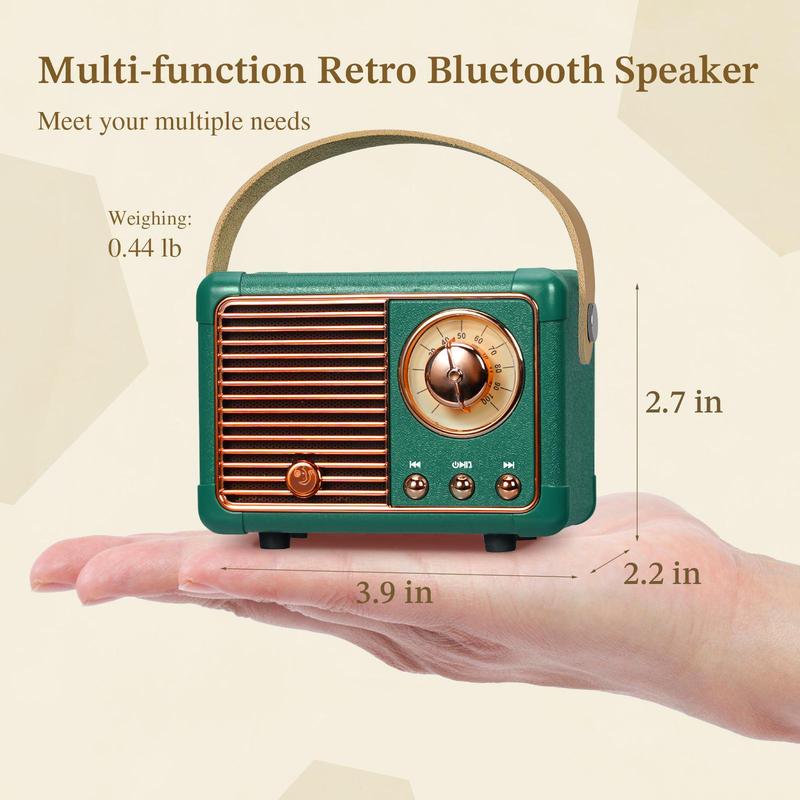 PRUNUS J-999 Retro Bluetooth Speaker Mini Portable USB TF Cassette Classic Style Creative Gift for Outdoor Use and Audio Enjoyment  Vintage
