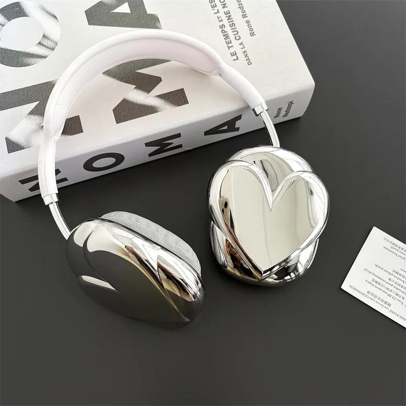 Luxury 3D Love Heart Electroplating Case for Apple Airpods Max Headphones