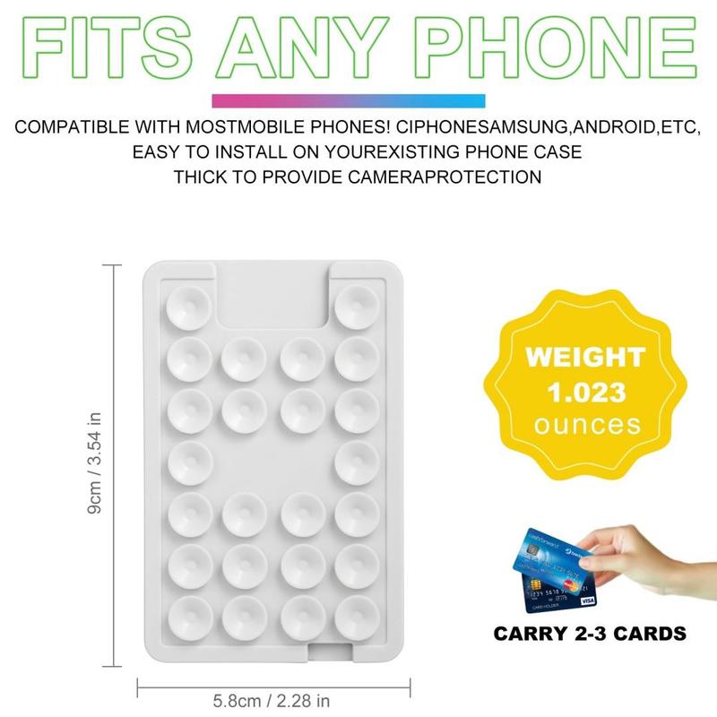 Durable Phone Holder & Remote Control, Silicone Suction Cup Phone Stand with Card Slot, Cellphone Mount Stand, Kitchen Gadgets, Phone Accessories for iPhone & Android Smartphone Devices