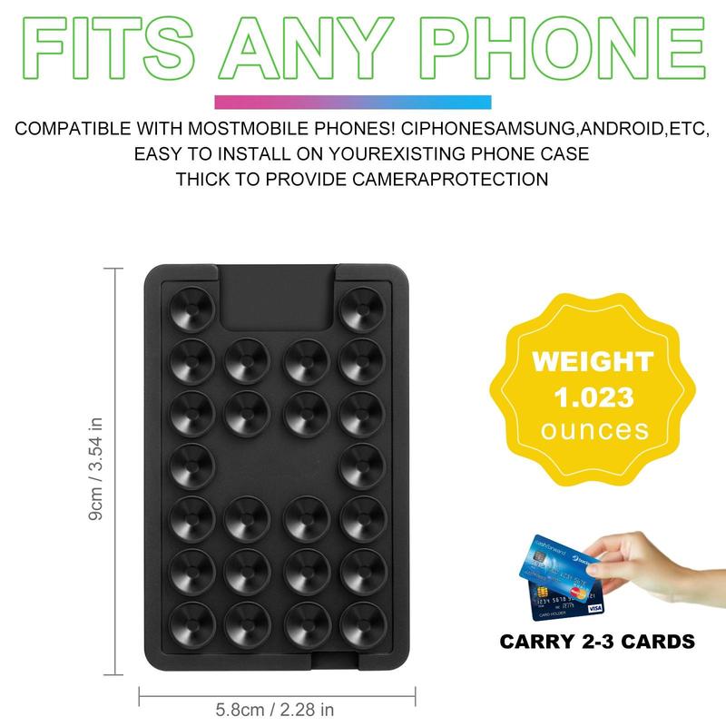 Durable Phone Holder & Remote Control, Silicone Suction Cup Phone Stand with Card Slot, Cellphone Mount Stand, Kitchen Gadgets, Phone Accessories for iPhone & Android Smartphone Devices