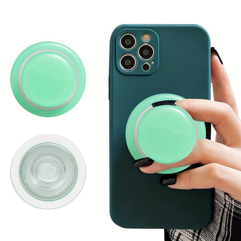 Random Color Macaron Cell Phone Grip with Magnet, 1 Count Sweet Pull Up PuPuPhone Socket Holder Stand with Magnet, Phone Accessories for iPhone
