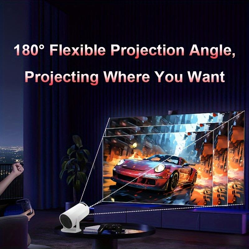 HY300 PRO Full HD Audio Projector, 4K Support, Android 11.0, 200-499 ANSI Lumens, 180° Adjustable Projection, Wi-Fi, LCD Display, USB Powered, Button Control, 4:3 Aspect Ratio, Home and Outdoor Cinema