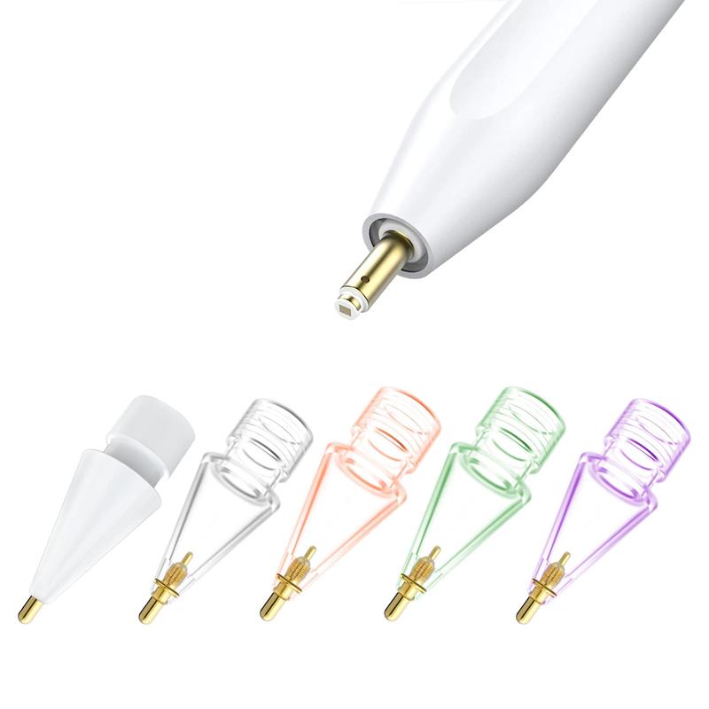 Tablet Pencil Tip Compatible with Apple Pencil 1st & 2nd Generation, Wear-resistant & Non-slip Transparent Pencils Tips, Practical Pencil Tip Accessories