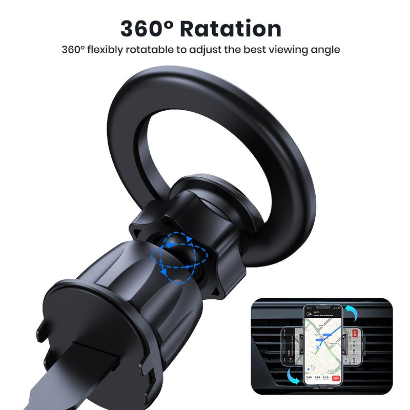 TOPK for Magsafe Car Mount, [20 Strong Magnets] Magnetic Phone Holder for Car Air Vent Car Phone Holder Mount 360° Rotation Phone Holders for Your Car Fit iPhone 15 14 13 12 Pro Max Plus Max Accessories Smartphone Cellphone Stand magsafe car