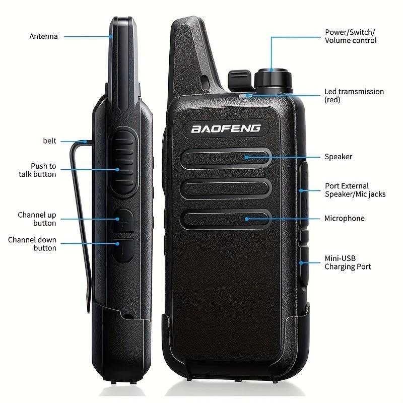 Baofeng BF-T20 Walkie Talkie, USB Rechargeable Long Range Walkie Talkie, Two Way Radio Talkies for Outdoor Camping Hiking