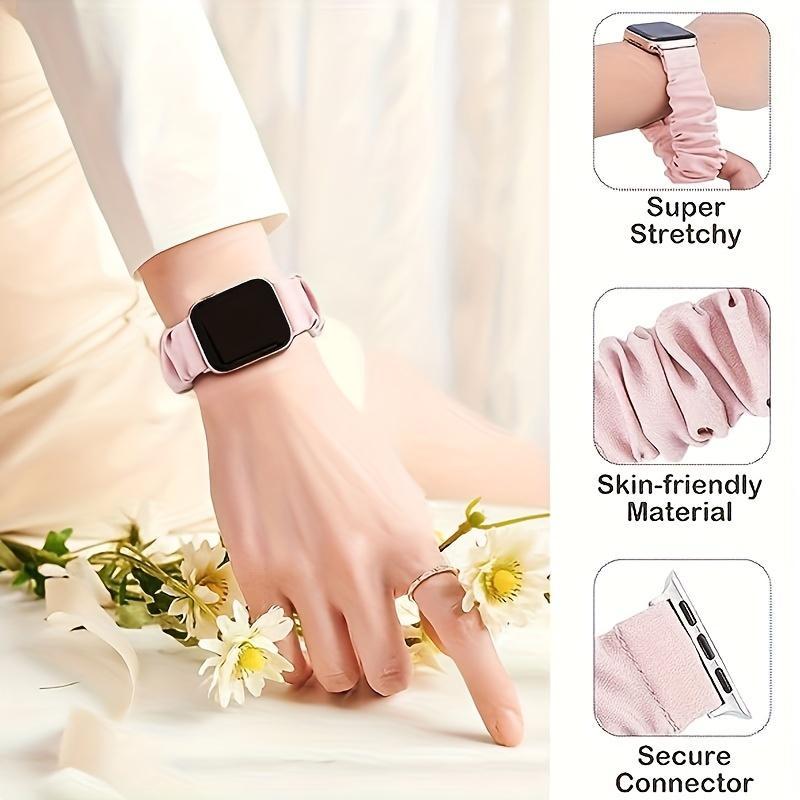 Elastic Single Loop Design Watch Band, Fashion Replacement Watch Band, Watch Band for Women & Girls, Wearable Accessories Compatible with Apple Watch Series 9 8 7 6 5 4 3 2 1 SE