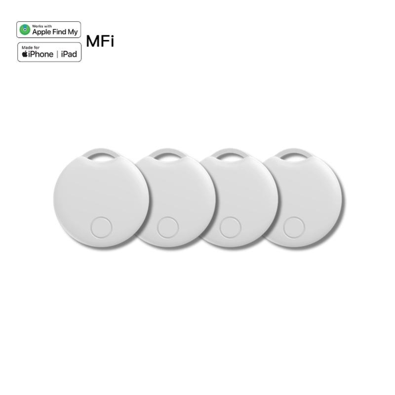 RSH Key Finder (ITag09 White, 5 Pack)，Smart Bluetooth Tracker，Compatible with Apple Find My (iOS only)，Key Locator, Backpack, Wallet, Suitcase，IP65 Waterproof；