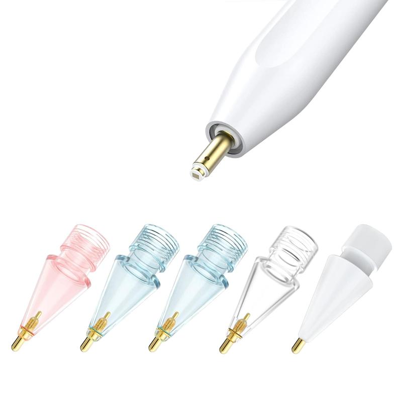 Tablet Pencil Tip Compatible with Apple Pencil 1st & 2nd Generation, Wear-resistant & Non-slip Transparent Pencils Tips, Practical Pencil Tip Accessories