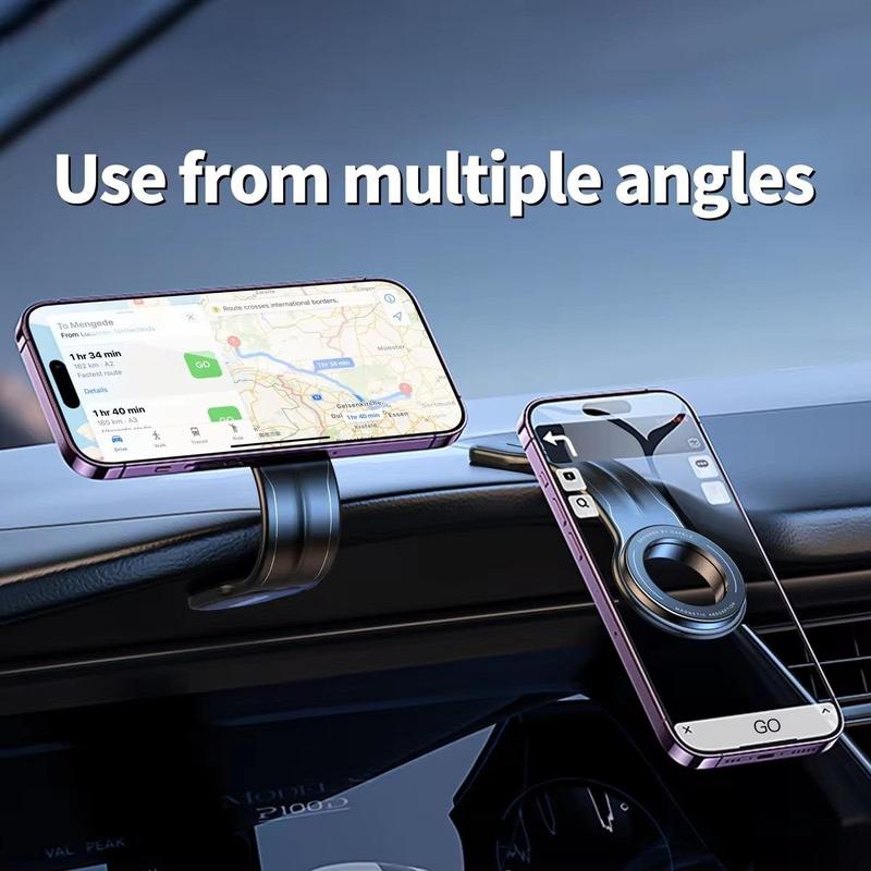 Car Magnetic Phone Holder, Flexible Bendable Aluminum Arm Magnetic Phone Holder, Car Dashboard Cell Phone Mount for iPhone 15 14 13 Pro Max Mini