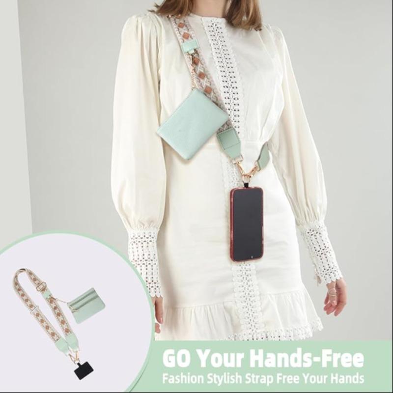 Adjustable Phone Crossbody Strap, Multi-purpose Phone Lanyard with Zipper Pouch, Fashionable Phone Accessories for Women & Men
