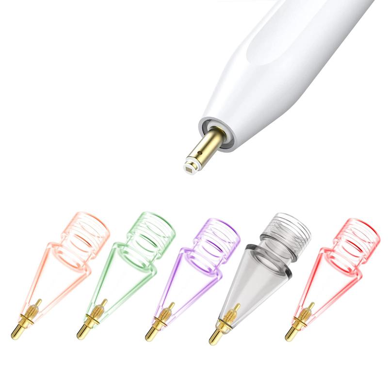 Tablet Pencil Tip Compatible with Apple Pencil 1st & 2nd Generation, Wear-resistant & Non-slip Transparent Pencils Tips, Practical Pencil Tip Accessories
