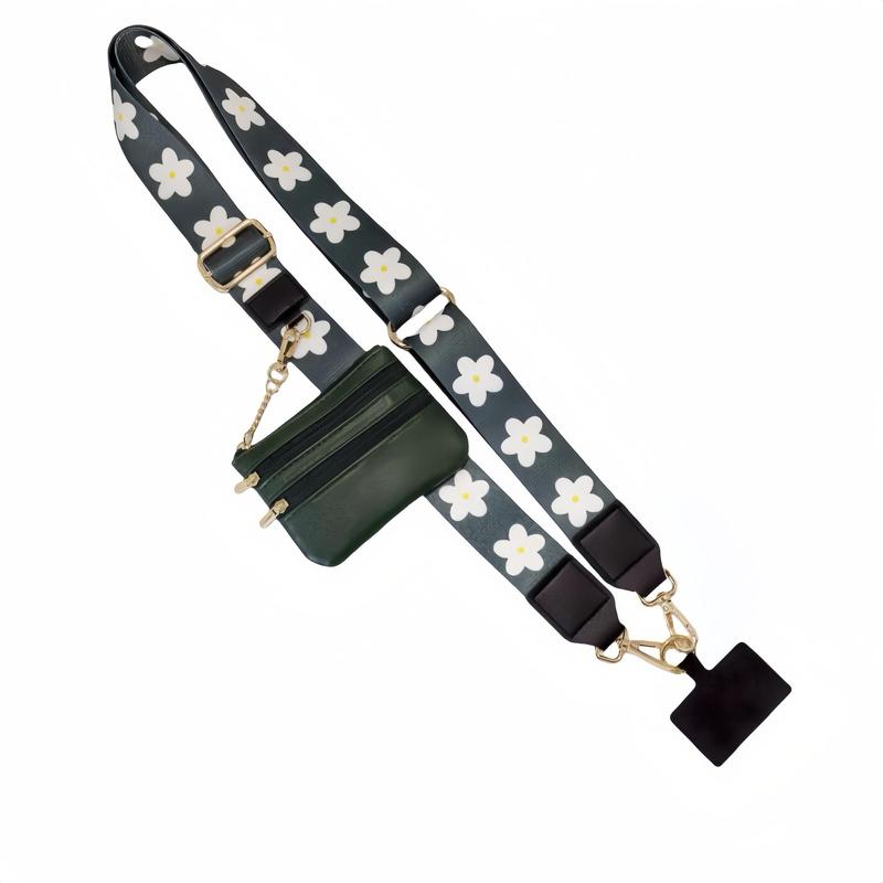 Adjustable Phone Crossbody Strap, Multi-purpose Phone Lanyard with Zipper Pouch, Fashionable Phone Accessories for Women & Men