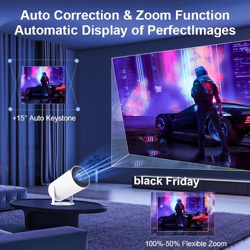 Hy300 Pro Smart Portable Audio Projector Full HD 4K Support, Screen Projection, Keystone Correction, 180° Rotating Outdoor Projector For Mobile Phone TV Pole Laptop