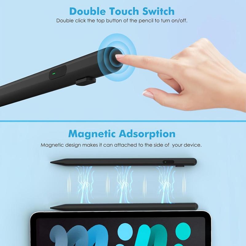 Rechargeable Magnetic Stylus Pen, Portable Rechargeable Stylus Pen with Digital Display, Touch Control Stylus Pencil for iPad & Android Devices
