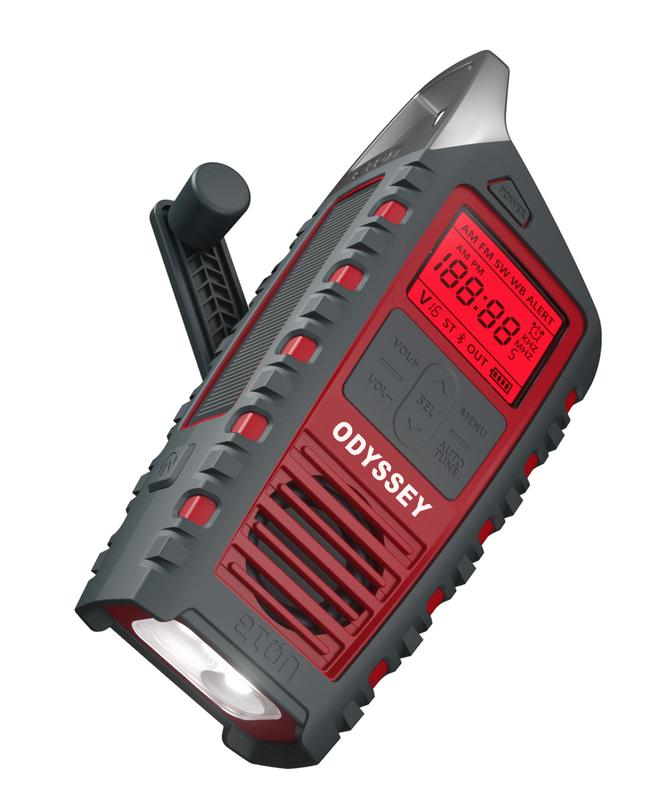 Eton Adventure Series Odyssey- Multi-Powered All-Band Radio (AM FM, Weather, NOAA, Shortwave) Bluetooth, Solar Powered, Battery Powered, LED Flashlight, Phone Charger, IPX4, Emergency Beacon, Commitment to Preparedness Audio Rechargeable