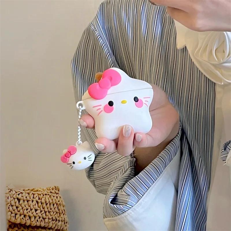 Cute Design Earphone Case with Keychain, 1 COunt Silicone Soft Earphone Protective Cover, Earphone Protector Cover for AirPods