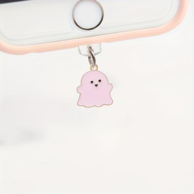 Cute Ghost Design Phone Dust Plug, Anti-dust Phone Charging Port Plug, Mobile Phone Decoration Accessories for Women & Girls