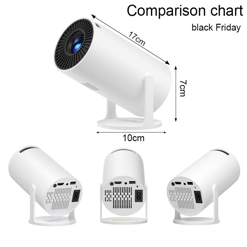 Christmas gift projector, which supports WiFi6 and Bluetooth 5.0,supports 4K decoding,is equipped with Android  system and has a 180° rotatable stand