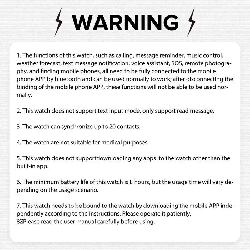 Smart Watch for Men & Women, Outdoor Watch with Wireless Call Dial, Incoming Call Alert & Rejection, Message Alert View, Multiple APP Alerts, Custom Wallpaper, Smart & Wearable Devices Compatible with iPhone Andriod Smartphone
