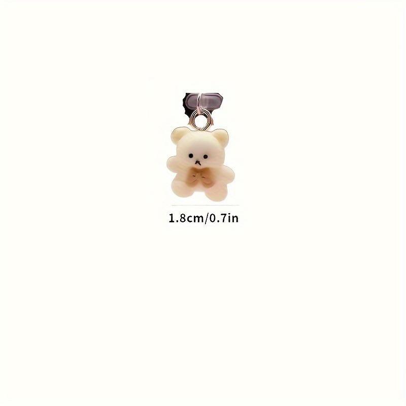 Cute Bear Design Phone Charging Port Dust Plug, 1 Count Anti Dust Plug for Phone, Unique Mobile Phone Accessories for Women & Girls, Dust-proof Plug Tool