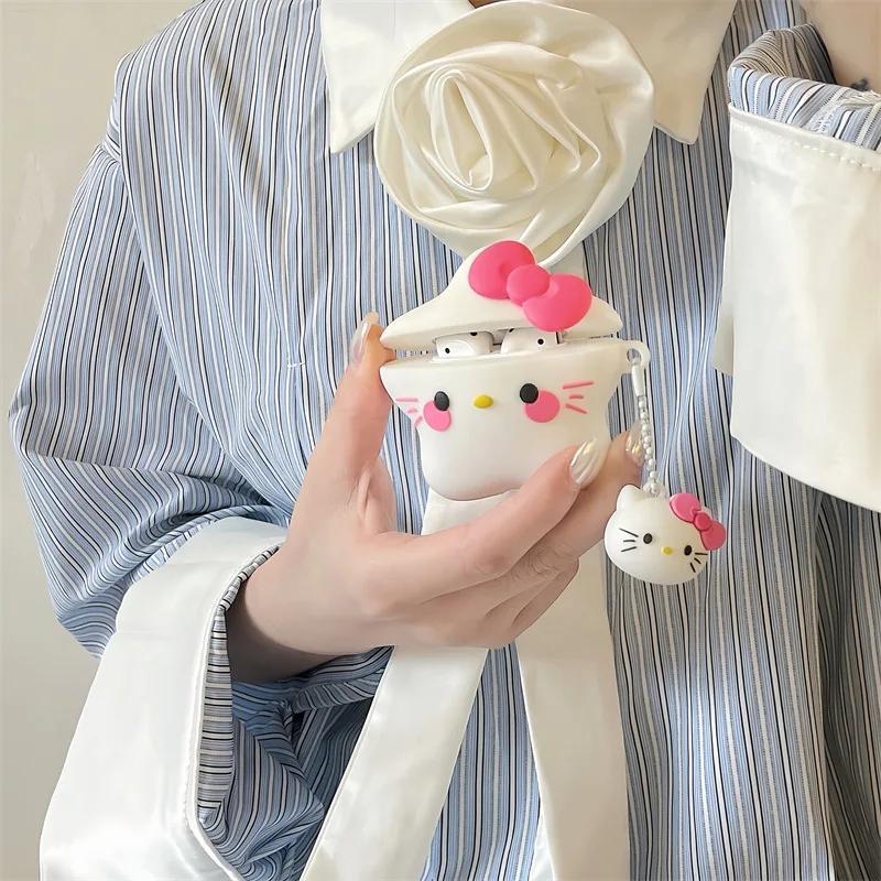 Cute Design Earphone Case with Keychain, 1 COunt Silicone Soft Earphone Protective Cover, Earphone Protector Cover for AirPods