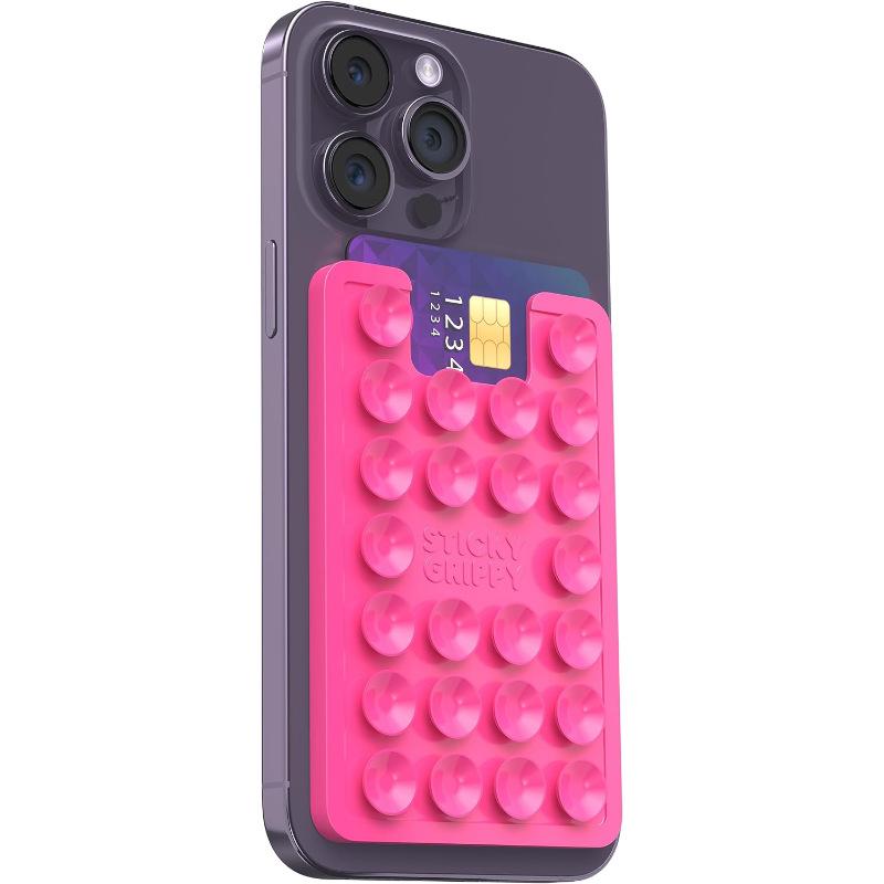 Suction Phone Card Holder Mount, Phone Wallet, Silicon Hands-Free Shower Phone Holder