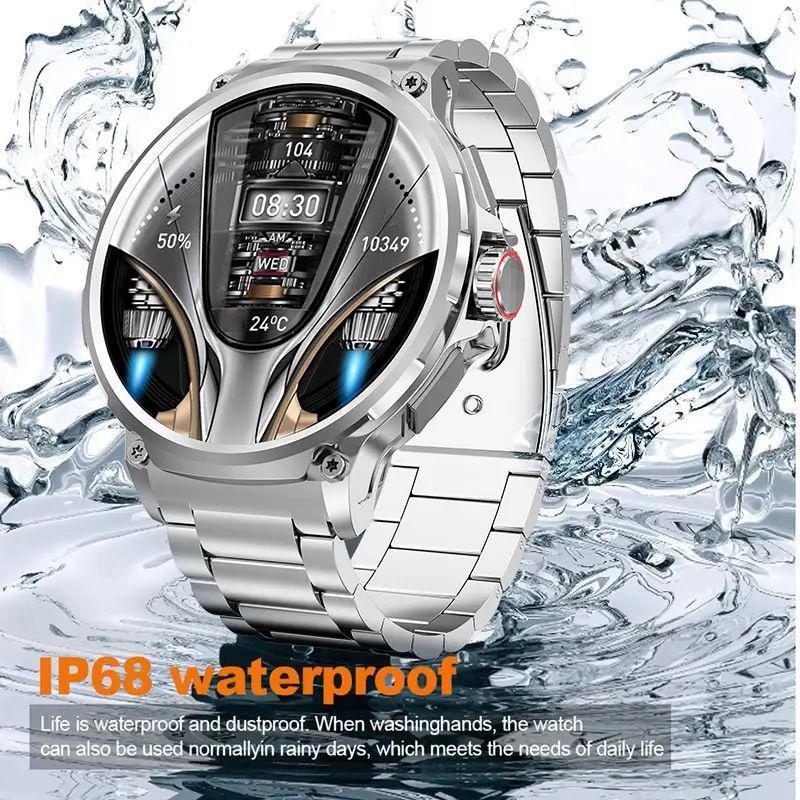 Men's Women's 1.85-inch Wireless Talking Smartwatch with Outdoor Fitness Tracking, Incoming Call Message Alerts, Pedometer Climbing Weather Multifunctional Sports Watch Functions, Compatible with Android iPhone, Watches for Men