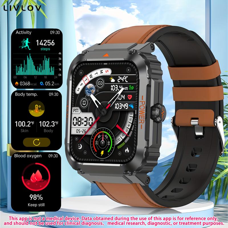 Christmas Gift Ideas ECG Multifunctional Watch for Women & Men -1.92'' Sport Fitness Tracker,Wristwatch and Wearable Smartphone with Body Temp Sleep Monitor  Call  Game  Pedometer for android Iphone