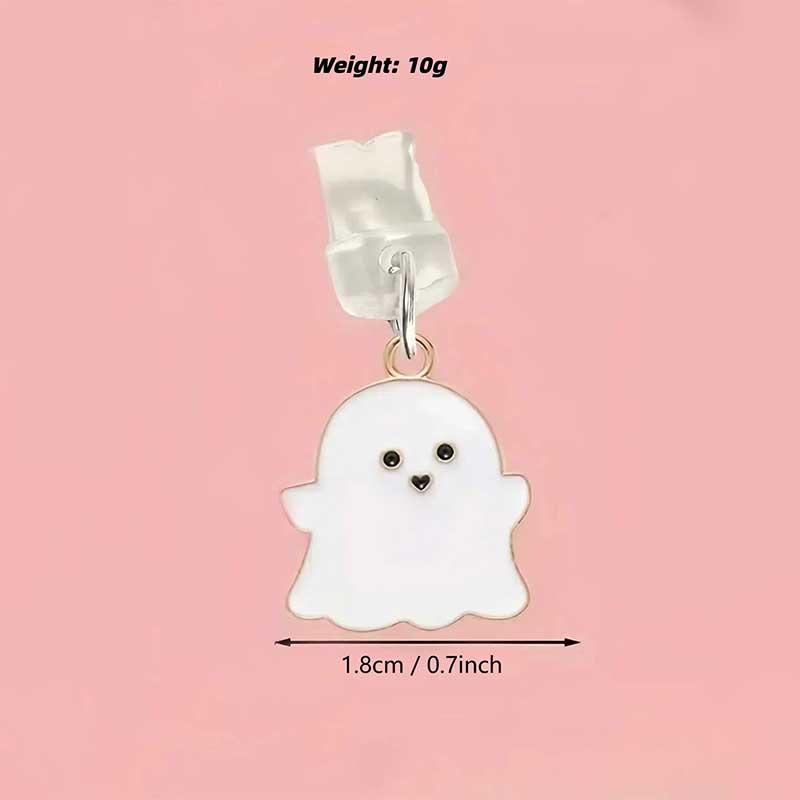 Cute Ghost Design Phone Dust Plug, Anti-dust Phone Charging Port Plug, Mobile Phone Decoration Accessories for Women & Girls