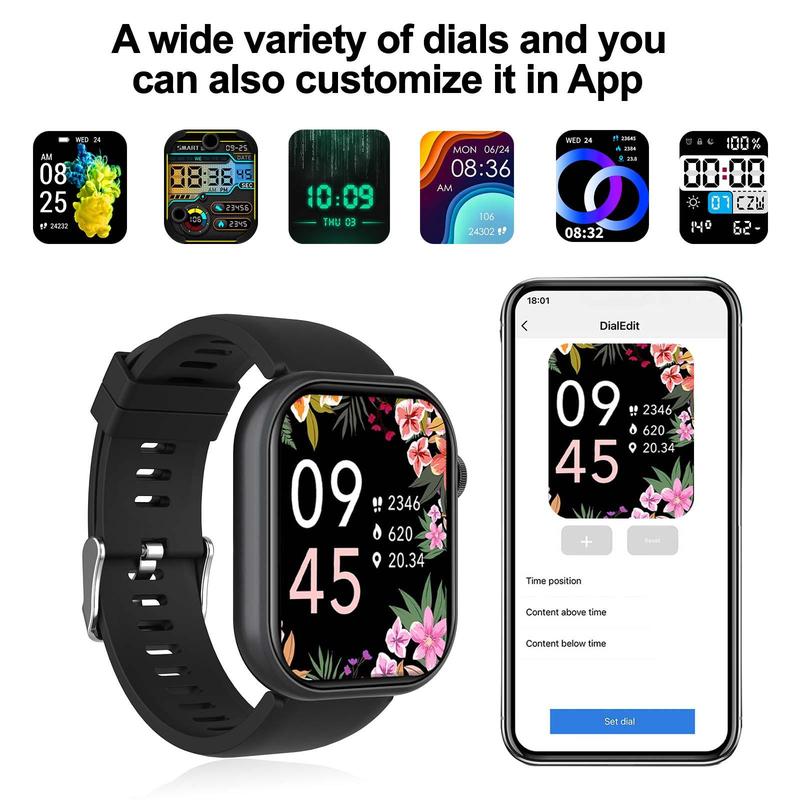 Multifunctional Smart Watch, 1 Count Fashion Digital Watch with Phone Call, Weather Forcast, Music Control, Sports Watch for Women & Men