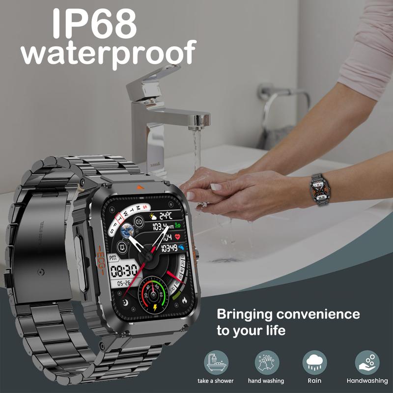 Christmas Gift Ideas ECG Multifunctional Watch for Women & Men -1.92'' Sport Fitness Tracker,Wristwatch and Wearable Smartphone with Body Temp Sleep Monitor  Call  Game  Pedometer for android Iphone