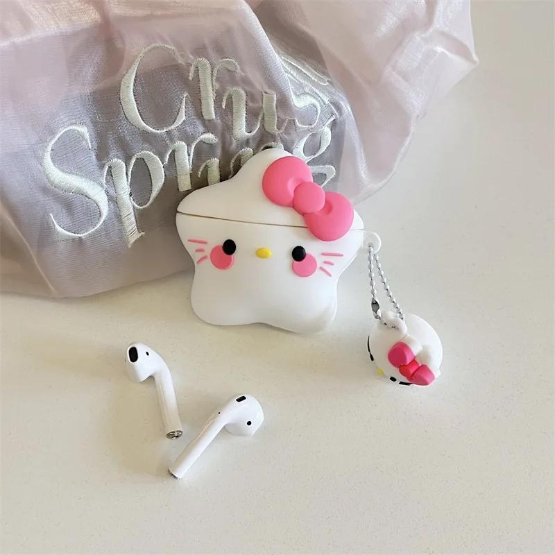Cute Design Earphone Case with Keychain, 1 COunt Silicone Soft Earphone Protective Cover, Earphone Protector Cover for AirPods