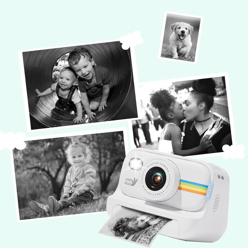 Instant print camera for kids,creative Christmas and birthday gift for boys and girls ages 3 andup,Auto Focus Digital,HD digital camera with thermal papereducational children's toy camera,portableinstant print camera, includes 8GB SD card film camera