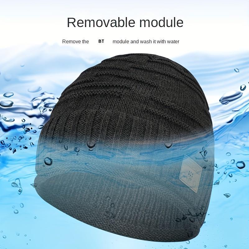 Smart Wearable Devices, Wireless Beanie Hat for Men Gifts, Cool Tech Gift for Men Women Adults Teen Boys, Wireless Beanie Music Hat with Headphones