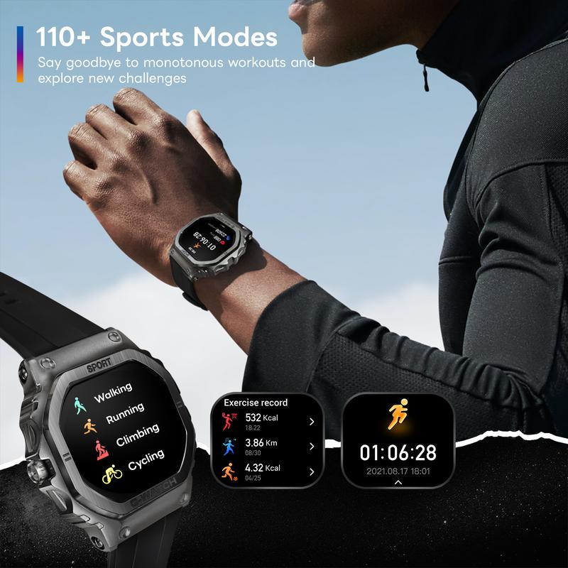 FOSMET Smart Watch with Wireless Calling Dial, Multiple Sport Mode, Calling Reminder and Rejection, Sms Reminder, Custom Wallpaper, Smart & Wearable Devices for iPhone Andriod