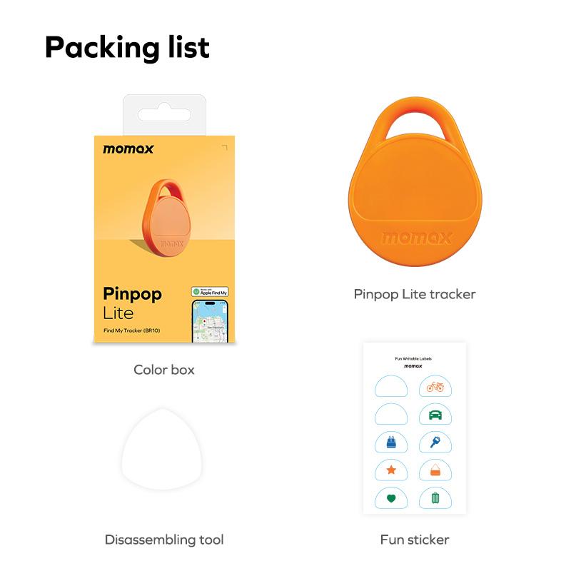 MOMAX GPS Key Finder, Tracker Tag, Works with Apple Find My, Key Tracker with APP,Sound Location, Key Tracker for Luggage, Suitcase, Wallet