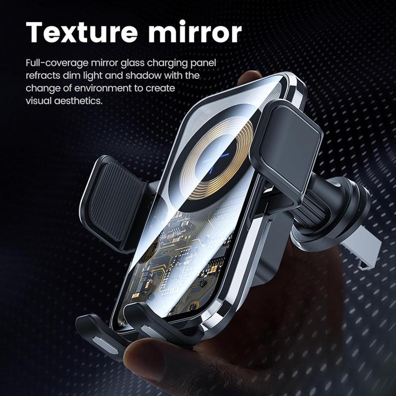 Whatook Wireless Car Charger, Fast Charging Auto Clamping Car Phone Holder Wireless Charger Air Vent Car Phone Mount fit for iPhone 15 14 13 12 Mini Pro Max 11 XR XS X, Samsung